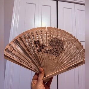 Elegant Tan Hand Fan